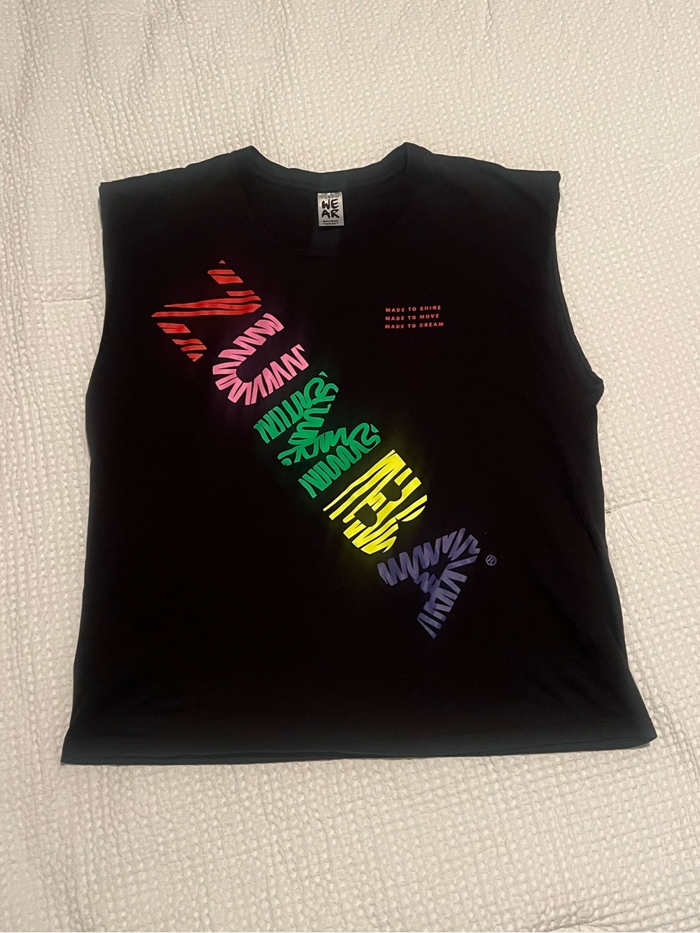 Zumba Fitness Black Crewneck Sleeveless Top
